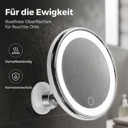 💥 50 % Rabatt ! Schminkspiegel 10-fach mit LED-Licht – Kein Bohren, voller Durchblick! 💄 Überall anbringbar, beleuchtet perfekt, 360° schwenkbar ✨ Limitiertes Angebot ⏳