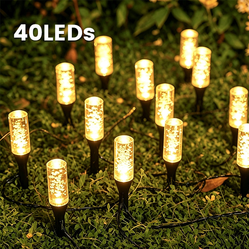 🌞 50% RABATT!✨ Solarbetriebene Wegbeleuchtung mit Erdspieß, wetterfest, für Garten‑ und Wegebeleuchtung🌙