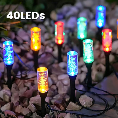 🌞 50% RABATT!✨ Solarbetriebene Wegbeleuchtung mit Erdspieß, wetterfest, für Garten‑ und Wegebeleuchtung🌙