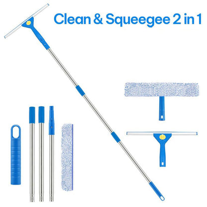 💥 50 % Rabatt ! 2-in-1 Fenster- & Glasreiniger – Streifenfrei ohne Mühe! 🧹 Überall einsetzbar, Mikrofaser + Abzieher in einem, für jede Scheibe ⚡ Limitiertes Angebot ⏳