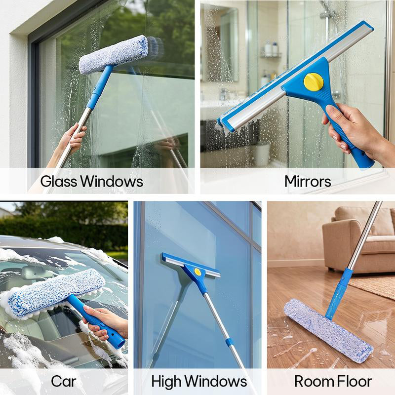 💥 50 % Rabatt ! 2-in-1 Fenster- & Glasreiniger – Streifenfrei ohne Mühe! 🧹 Überall einsetzbar, Mikrofaser + Abzieher in einem, für jede Scheibe ⚡ Limitiertes Angebot ⏳