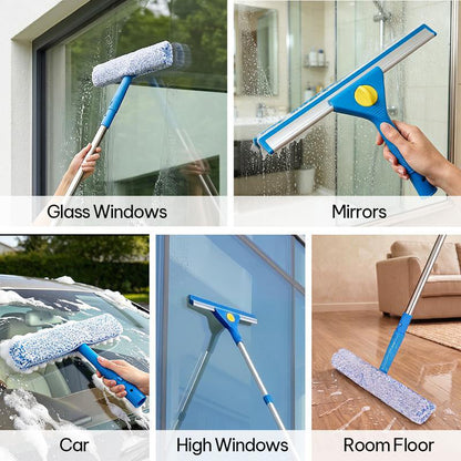 💥 50 % Rabatt ! 2-in-1 Fenster- & Glasreiniger – Streifenfrei ohne Mühe! 🧹 Überall einsetzbar, Mikrofaser + Abzieher in einem, für jede Scheibe ⚡ Limitiertes Angebot ⏳