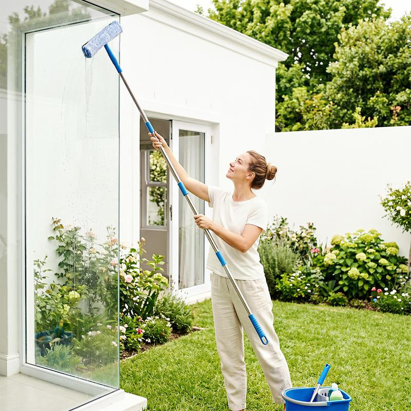 💥 50 % Rabatt ! 2-in-1 Fenster- & Glasreiniger – Streifenfrei ohne Mühe! 🧹 Überall einsetzbar, Mikrofaser + Abzieher in einem, für jede Scheibe ⚡ Limitiertes Angebot ⏳