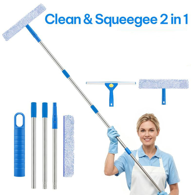 💥 50 % Rabatt ! 2-in-1 Fenster- & Glasreiniger – Streifenfrei ohne Mühe! 🧹 Überall einsetzbar, Mikrofaser + Abzieher in einem, für jede Scheibe ⚡ Limitiertes Angebot ⏳