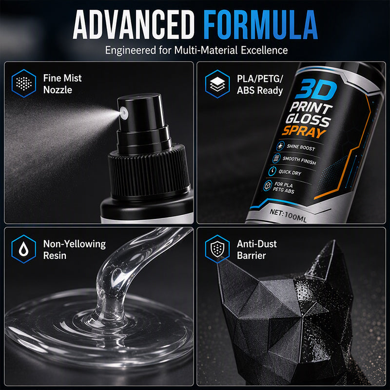 🖨️ KAUFE 2, ERHALTE 1 GRATIS! ✨ 3D-Drucker Glanzspray – Schnelltrocknend, reduziert Schichtlinien & glänzend – Ideal für PLA, PETG & ABS – Perfekte Oberflächenveredelung 🎨