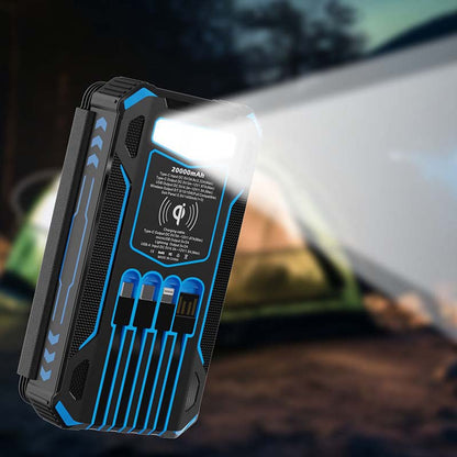 📢📢50% RABATT !!⏰Solar-Powerbank 20000mAh mit LED-Taschenlampe – Solarladefunktion, hohe Kapazität & helles Licht – Ideal für Outdoor, Camping & Notfälle 🔦