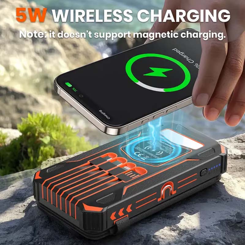 📢📢50% RABATT !!⏰Solar-Powerbank 20000mAh mit LED-Taschenlampe – Solarladefunktion, hohe Kapazität & helles Licht – Ideal für Outdoor, Camping & Notfälle 🔦