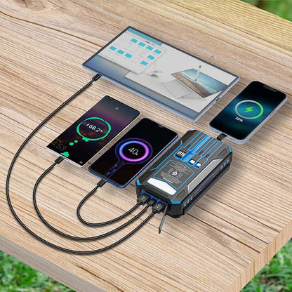 📢📢50% RABATT !!⏰Solar-Powerbank 20000mAh mit LED-Taschenlampe – Solarladefunktion, hohe Kapazität & helles Licht – Ideal für Outdoor, Camping & Notfälle 🔦