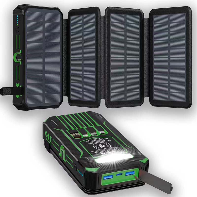 📢📢50% RABATT !!⏰Solar-Powerbank 20000mAh mit LED-Taschenlampe – Solarladefunktion, hohe Kapazität & helles Licht – Ideal für Outdoor, Camping & Notfälle 🔦