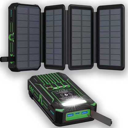 📢📢50% RABATT !!⏰Solar-Powerbank 20000mAh mit LED-Taschenlampe – Solarladefunktion, hohe Kapazität & helles Licht – Ideal für Outdoor, Camping & Notfälle 🔦