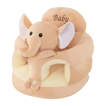 ✨50% Rabatt✨🐻 Cartoon‑Baby‑Stützsofa – Anti‑Roll‑Sitzsessel für Babys mit stabiler Rückenlehne, weicher Plüsch‑Bodensitz für Kleinkinder