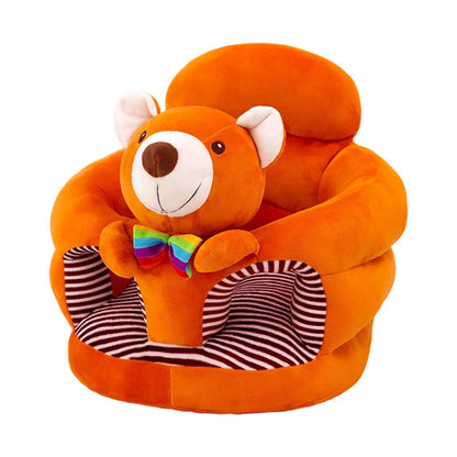 ✨50% Rabatt✨🐻 Cartoon‑Baby‑Stützsofa – Anti‑Roll‑Sitzsessel für Babys mit stabiler Rückenlehne, weicher Plüsch‑Bodensitz für Kleinkinder