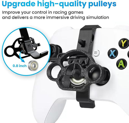 💥 50% Rabatt! 🏎️ Mini-Lenkradhalterung für Xbox Series X|S oder PS5. Verwandelt Daumenhebel in intuitive Lenkbewegungen. Keine Installation nötig. Kompakt & leicht. Perfekt für Rennspiele 🎮