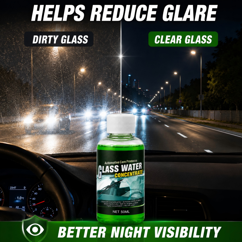 💧 50 % Rabatt ! Autoglas-Wasserkonzentrat – 10ml ergibt 1L, kristallklare Sicht! ✨ Entfernt Schmutz & Insekten, streifenfrei, blendfrei 🚗 Limitiertes Angebot ⏳