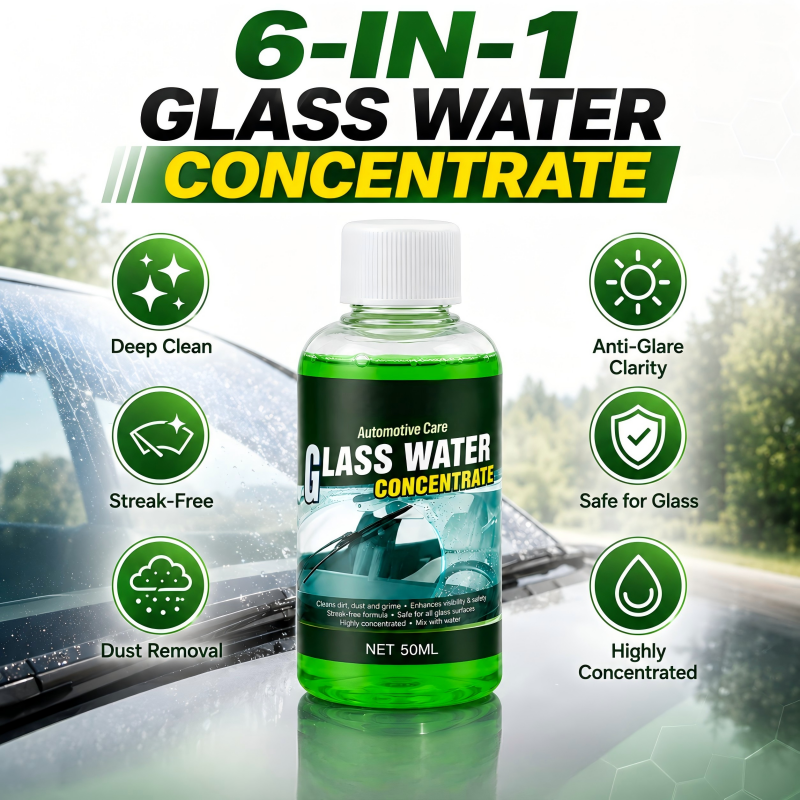 💧 50 % Rabatt ! Autoglas-Wasserkonzentrat – 10ml ergibt 1L, kristallklare Sicht! ✨ Entfernt Schmutz & Insekten, streifenfrei, blendfrei 🚗 Limitiertes Angebot ⏳