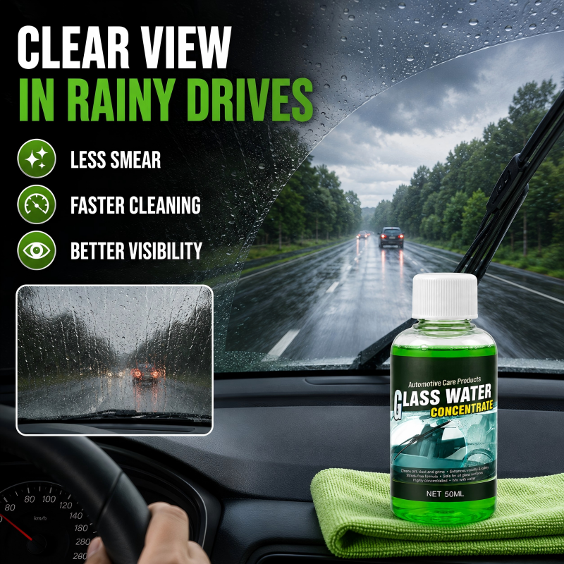 💧 50 % Rabatt ! Autoglas-Wasserkonzentrat – 10ml ergibt 1L, kristallklare Sicht! ✨ Entfernt Schmutz & Insekten, streifenfrei, blendfrei 🚗 Limitiertes Angebot ⏳