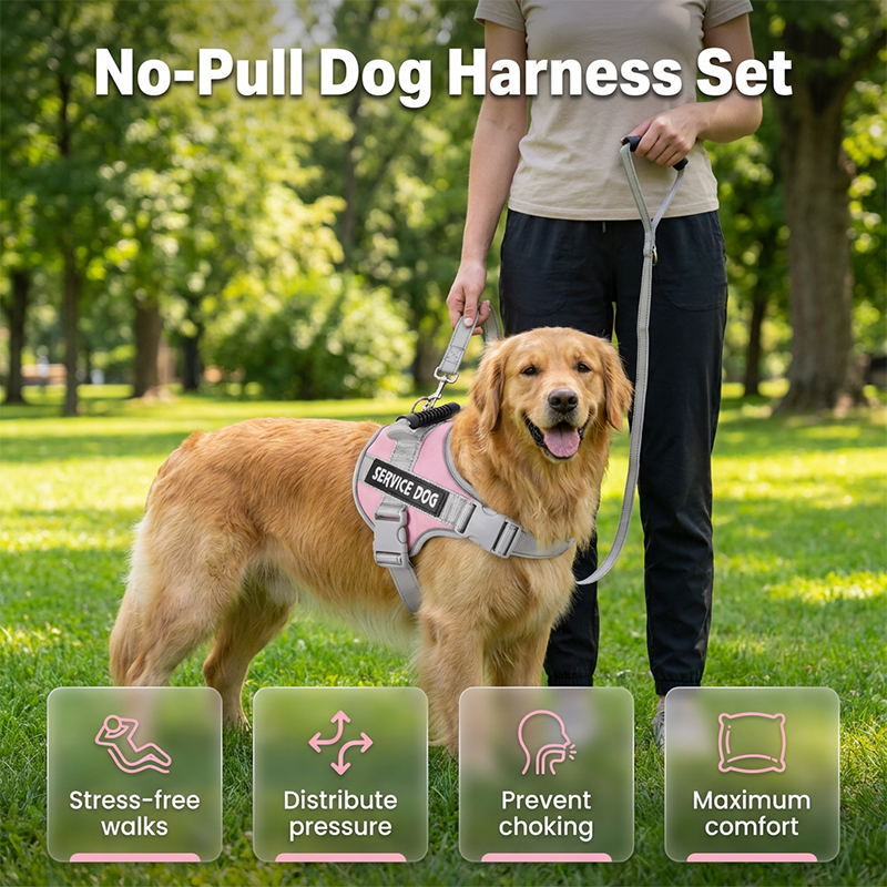 🐕 50 % Rabatt ! Hundegeschirr ohne Zug – Geschirr- und Leinen-Setendlich entspannt! 🐕 Atmungsaktives Mesh, reflektierende Gurte & Haltegriff ⚡ Limitiertes Angebot ⏳