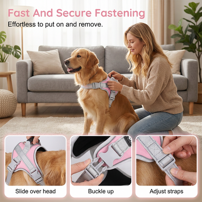🐕 50 % Rabatt ! Hundegeschirr ohne Zug – Geschirr- und Leinen-Setendlich entspannt! 🐕 Atmungsaktives Mesh, reflektierende Gurte & Haltegriff ⚡ Limitiertes Angebot ⏳