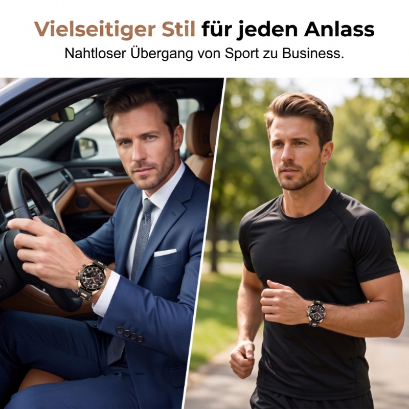 📢📢50% RABATT !!⏰Sportliche Herren-Chronographen-Uhr