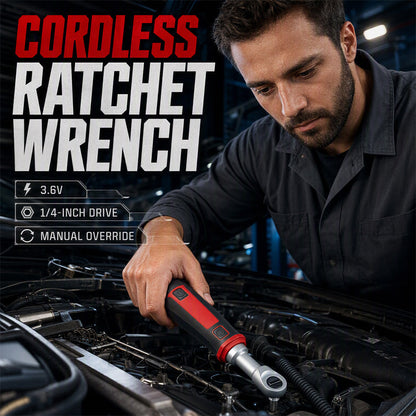 💥 50 % Rabatt! 3,6V Elektrischer Ratschenschlüssel – Schrauben schneller lösen, weniger Handgelenkstress! 🔧 Kabellos, wiederaufladbar, mit manueller Kontrolle und praktischem Zubehörset ⚡ Limitiertes Angebot ⏳