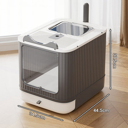 🔥 50 % Rabatt! Geschlossene Katzentoilette mit Geruchskontrolle – weniger Schmutz und Schluss mit verstreuter Streu! 🐾 Geschlossenes Design mit Einstieg von oben für einfache Reinigung 🧹 Zeitlich begrenztes Angebot ⏰
