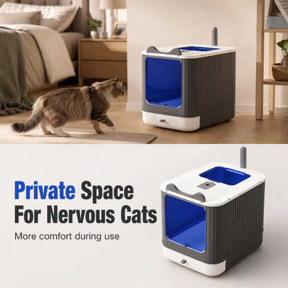 🔥 50 % Rabatt! Geschlossene Katzentoilette mit Geruchskontrolle – weniger Schmutz und Schluss mit verstreuter Streu! 🐾 Geschlossenes Design mit Einstieg von oben für einfache Reinigung 🧹 Zeitlich begrenztes Angebot ⏰
