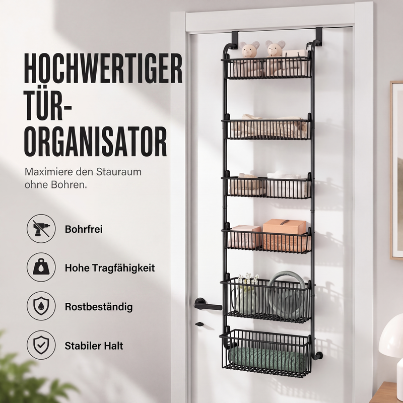 🚪 Türkorb-Organizer – Mehr Stauraum ohne Bohren! 🧺 Mehrere Ebenen, offenes Design, einfacher Zugriff ✨ Platzsparend für Bad, Küche, Schlafzimmer & Waschküche