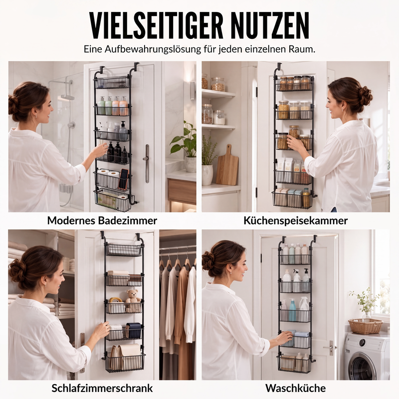 🚪 Türkorb-Organizer – Mehr Stauraum ohne Bohren! 🧺 Mehrere Ebenen, offenes Design, einfacher Zugriff ✨ Platzsparend für Bad, Küche, Schlafzimmer & Waschküche