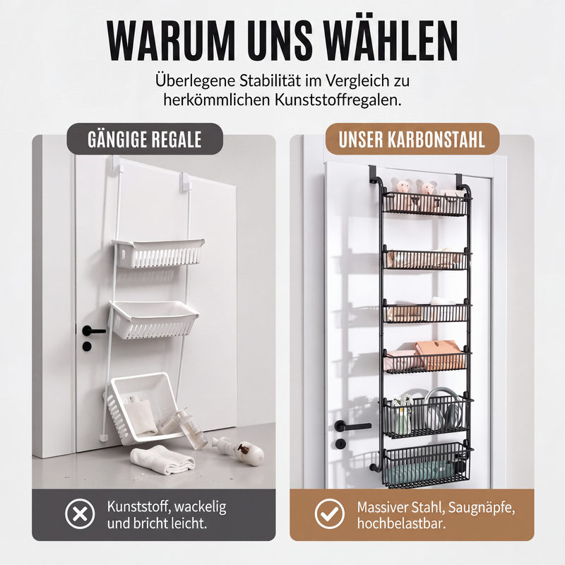 🚪 Türkorb-Organizer – Mehr Stauraum ohne Bohren! 🧺 Mehrere Ebenen, offenes Design, einfacher Zugriff ✨ Platzsparend für Bad, Küche, Schlafzimmer & Waschküche