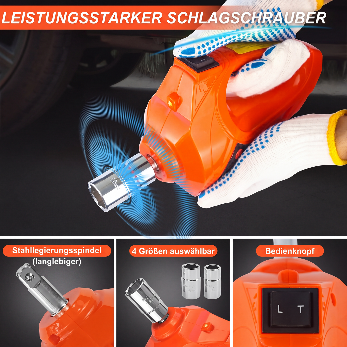📢📢50% RABATT !!🚗🔧 12-in-1-Wagenheber-Set, max. 5 t, hydraulischer Wagenheber mit elektrischem Schlagschrauber, eingeb. Pumpe & LED-Licht, tragb. Aufzug ✨