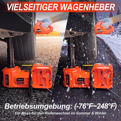 📢📢50% RABATT !!🚗🔧 12-in-1-Wagenheber-Set, max. 5 t, hydraulischer Wagenheber mit elektrischem Schlagschrauber, eingeb. Pumpe & LED-Licht, tragb. Aufzug ✨