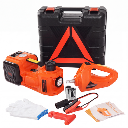 📢📢50% RABATT !!🚗🔧 12-in-1-Wagenheber-Set, max. 5 t, hydraulischer Wagenheber mit elektrischem Schlagschrauber, eingeb. Pumpe & LED-Licht, tragb. Aufzug ✨