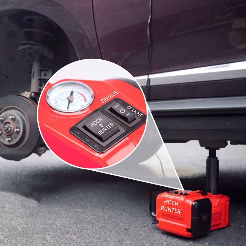 📢📢50% RABATT !!🚗🔧 12-in-1-Wagenheber-Set, max. 5 t, hydraulischer Wagenheber mit elektrischem Schlagschrauber, eingeb. Pumpe & LED-Licht, tragb. Aufzug ✨