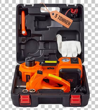 📢📢50% RABATT !!🚗🔧 12-in-1-Wagenheber-Set, max. 5 t, hydraulischer Wagenheber mit elektrischem Schlagschrauber, eingeb. Pumpe & LED-Licht, tragb. Aufzug ✨