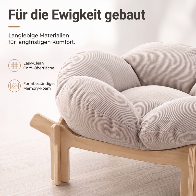 🌸 Mehr Komfort für deinen Vierbeiner! 🐱Erhöhtes Blüten-Haustierbett aus Holz – weich, atmungsaktiv & gelenkunterstützend! 🐾 Robuster Holzständer, kuscheliger Cordbezug, stilvoll für jedes Zuhause 🏡