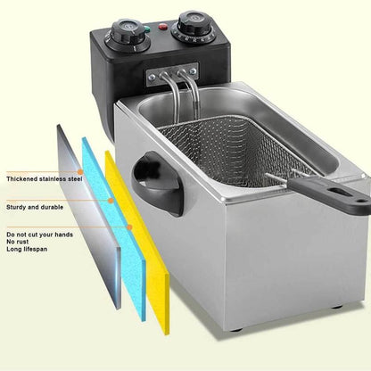 🍟 50 % Rabatt! 4L Elektro-Fritteuse – Knuspriger Genuss wie vom Profi! 👨‍🍳 2000 W Schnellaufheizung, stufenlose Temperaturregelung & Edelstahlgehäuse 🌡️