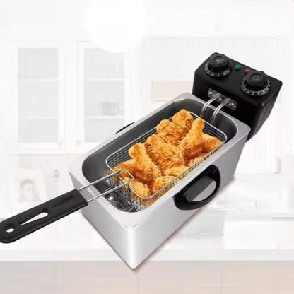 🍟 50 % Rabatt! 4L Elektro-Fritteuse – Knuspriger Genuss wie vom Profi! 👨‍🍳 2000 W Schnellaufheizung, stufenlose Temperaturregelung & Edelstahlgehäuse 🌡️