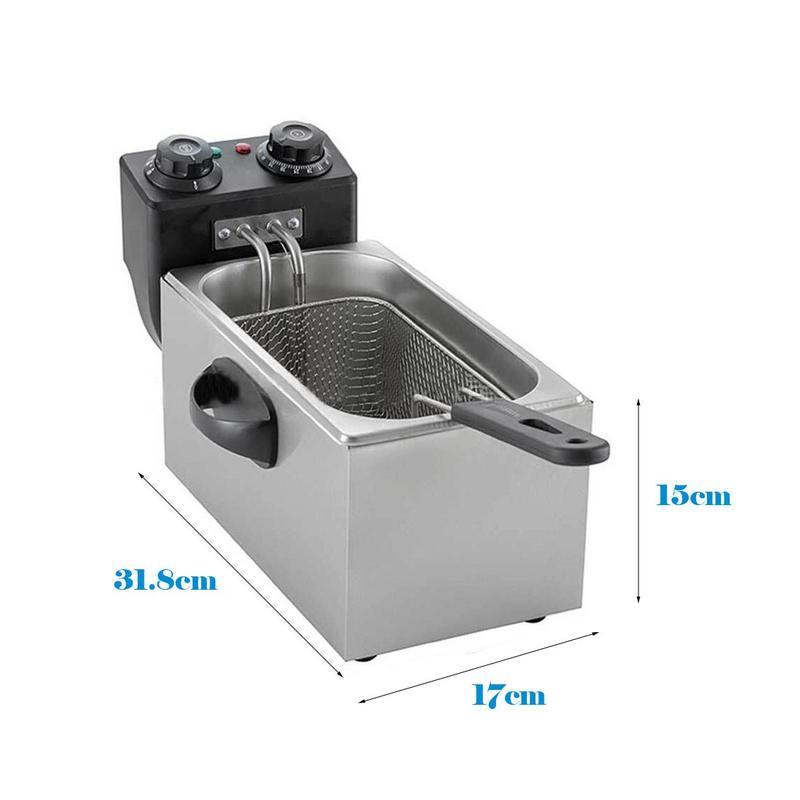 🍟 50 % Rabatt! 4L Elektro-Fritteuse – Knuspriger Genuss wie vom Profi! 👨‍🍳 2000 W Schnellaufheizung, stufenlose Temperaturregelung & Edelstahlgehäuse 🌡️