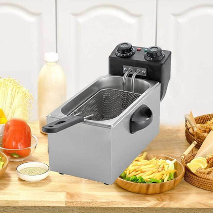 🍟 50 % Rabatt! 4L Elektro-Fritteuse – Knuspriger Genuss wie vom Profi! 👨‍🍳 2000 W Schnellaufheizung, stufenlose Temperaturregelung & Edelstahlgehäuse 🌡️