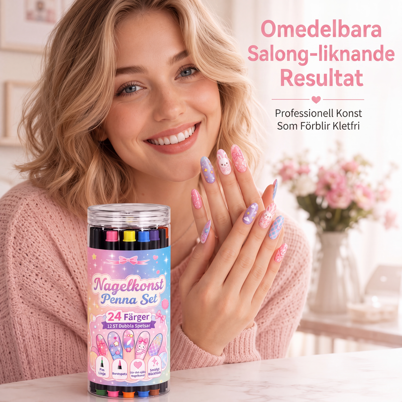 💥 50 % Rabatt ! 24-Farben Nagel-Art-Stifte Set – Zwei Spitzen, endlose Kreativität! 💅 Präzise Linien, schnelles Trocknen, Salon-Qualität ✨