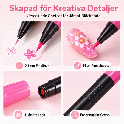 💥 50 % Rabatt ! 24-Farben Nagel-Art-Stifte Set – Zwei Spitzen, endlose Kreativität! 💅 Präzise Linien, schnelles Trocknen, Salon-Qualität ✨