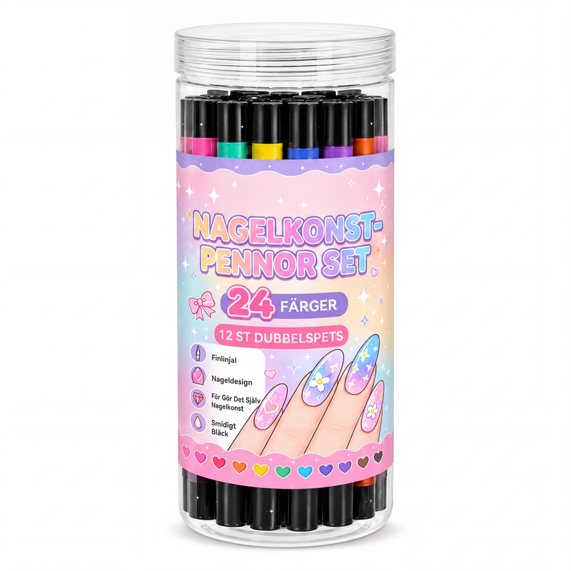 💥 50 % Rabatt ! 24-Farben Nagel-Art-Stifte Set – Zwei Spitzen, endlose Kreativität! 💅 Präzise Linien, schnelles Trocknen, Salon-Qualität ✨