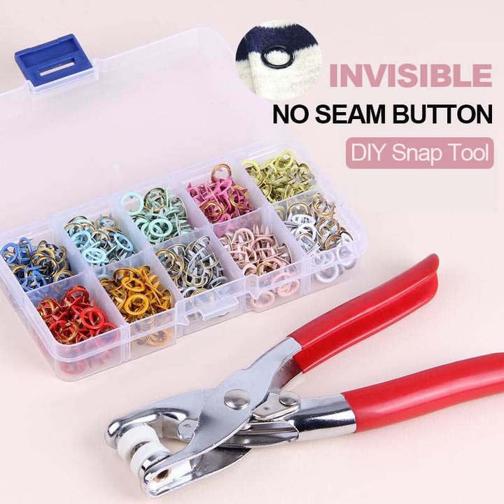 ✂️ ZEITLICH BEGRENZT 50 % RABATT! ⚡ DIY Knopf-Nähset – Rostfreie Kupferdruckknöpfe, Handzange, Mehrfarbig ✨