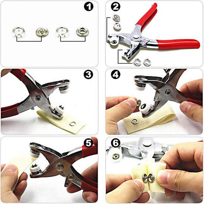 ✂️ ZEITLICH BEGRENZT 50 % RABATT! ⚡ DIY Knopf-Nähset – Rostfreie Kupferdruckknöpfe, Handzange, Mehrfarbig ✨
