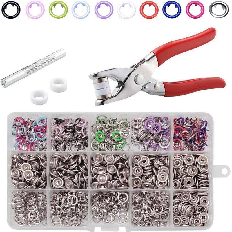 ✂️ ZEITLICH BEGRENZT 50 % RABATT! ⚡ DIY Knopf-Nähset – Rostfreie Kupferdruckknöpfe, Handzange, Mehrfarbig ✨
