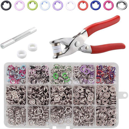 ✂️ ZEITLICH BEGRENZT 50 % RABATT! ⚡ DIY Knopf-Nähset – Rostfreie Kupferdruckknöpfe, Handzange, Mehrfarbig ✨