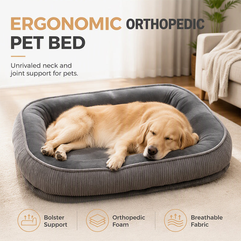 🐾 NUR FÜR KURZE ZEIT 50 % RABATT! ☁️ Ergonomisches Haustierbett für alle Jahreszeiten – Kuschelig, Atmungsaktiv, Gemütlich ✨