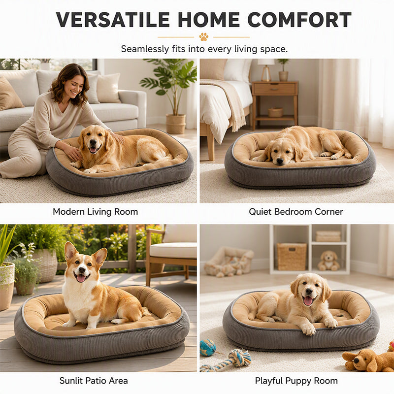 🐾 NUR FÜR KURZE ZEIT 50 % RABATT! ☁️ Ergonomisches Haustierbett für alle Jahreszeiten – Kuschelig, Atmungsaktiv, Gemütlich ✨