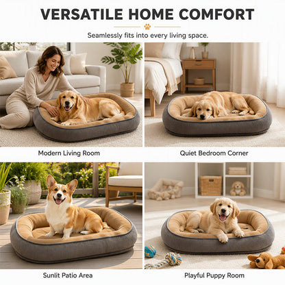 🐾 NUR FÜR KURZE ZEIT 50 % RABATT! ☁️ Ergonomisches Haustierbett für alle Jahreszeiten – Kuschelig, Atmungsaktiv, Gemütlich ✨