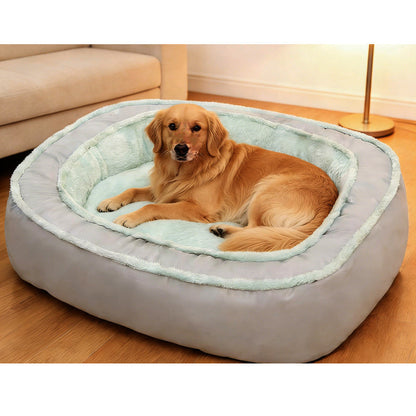 🐾 NUR FÜR KURZE ZEIT 50 % RABATT! ☁️ Ergonomisches Haustierbett für alle Jahreszeiten – Kuschelig, Atmungsaktiv, Gemütlich ✨